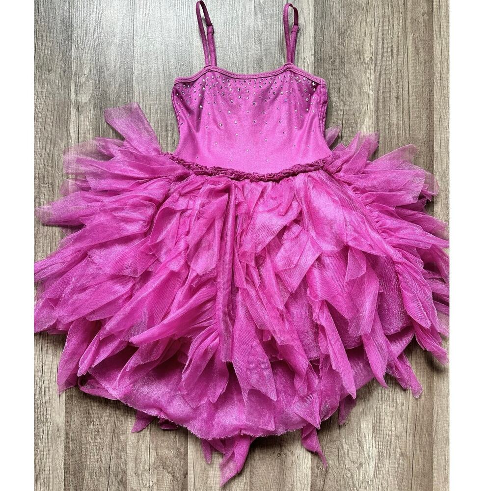 Girls' Hot Pink Sparkle Tulle Party Dress